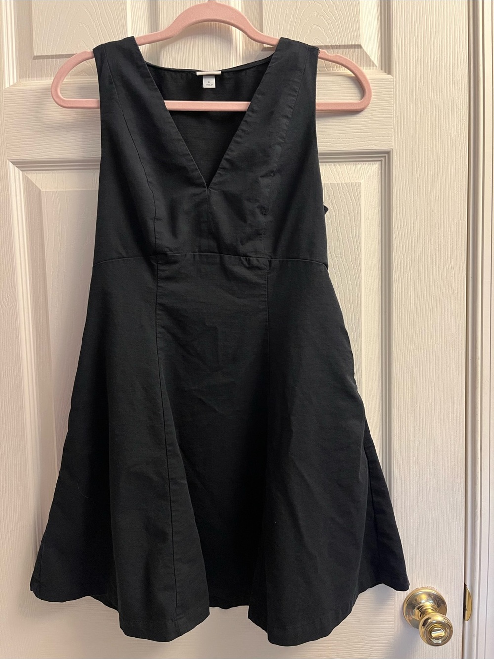 #7 a new day Women’s Black V-Neck Dress with Pockets Small